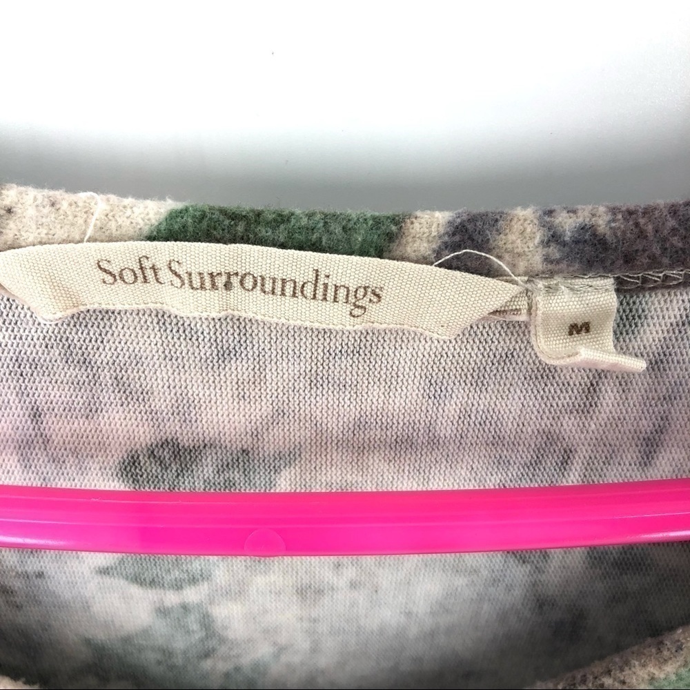 Soft Surroundings Top Womens Medium Symphonia Moonrock Soft Stretch Floral - Picture 5 of 9